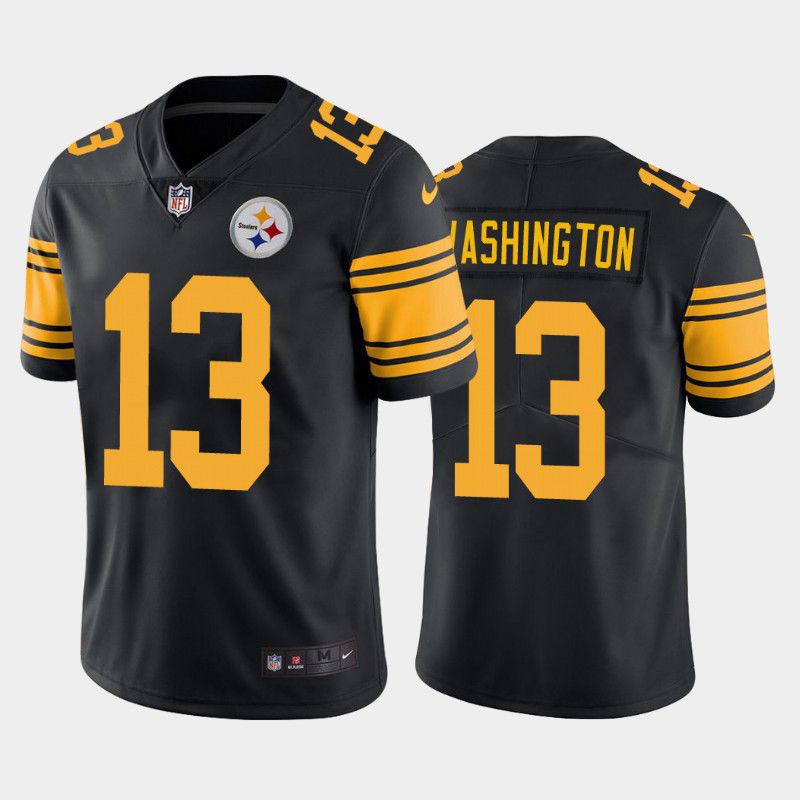 Men Pittsburgh Steelers 13 James Washington Nike Black Limited Rush NFL Jersey